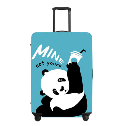 Cute Penguin "Mine" Luggage Cover Set, Cartoon Animal Print Waterproof Suitcase Protector, Travel Accessories