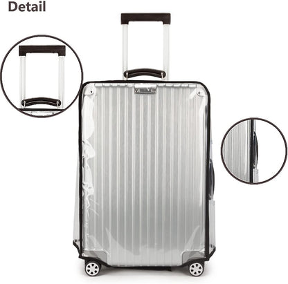 3 Pieces Clear PVC Suitcase Cover Luggage Cover Suitcase Cover Set for 3 Luggage Covers for Suitcase (20-24-28Inch)