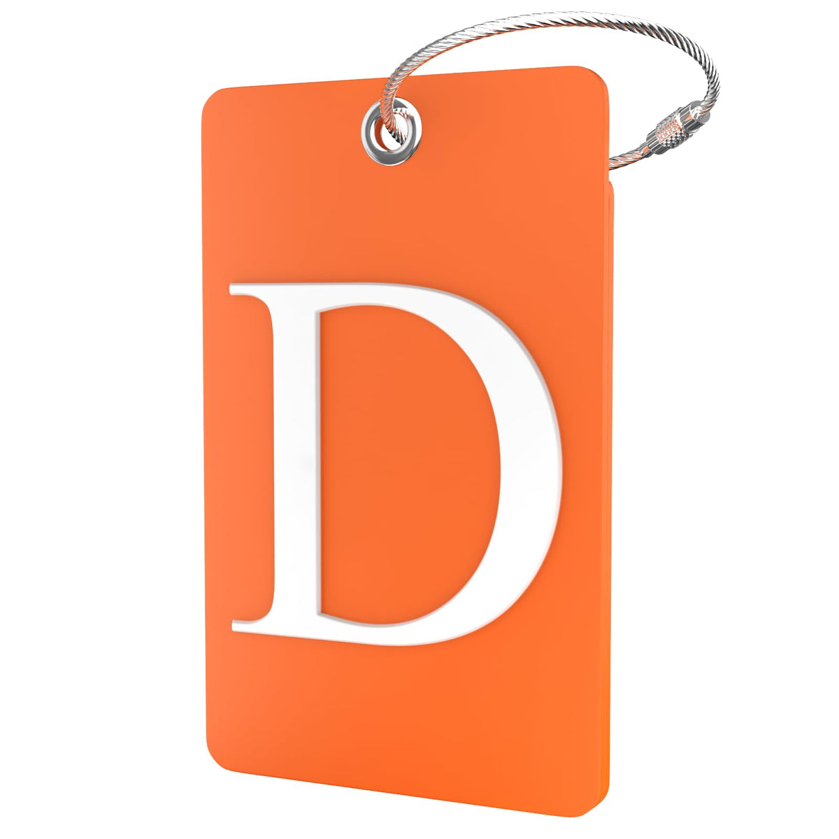 Shacke Luggage Tag for Suitcases – Initial Letter L, Bendable (Green)