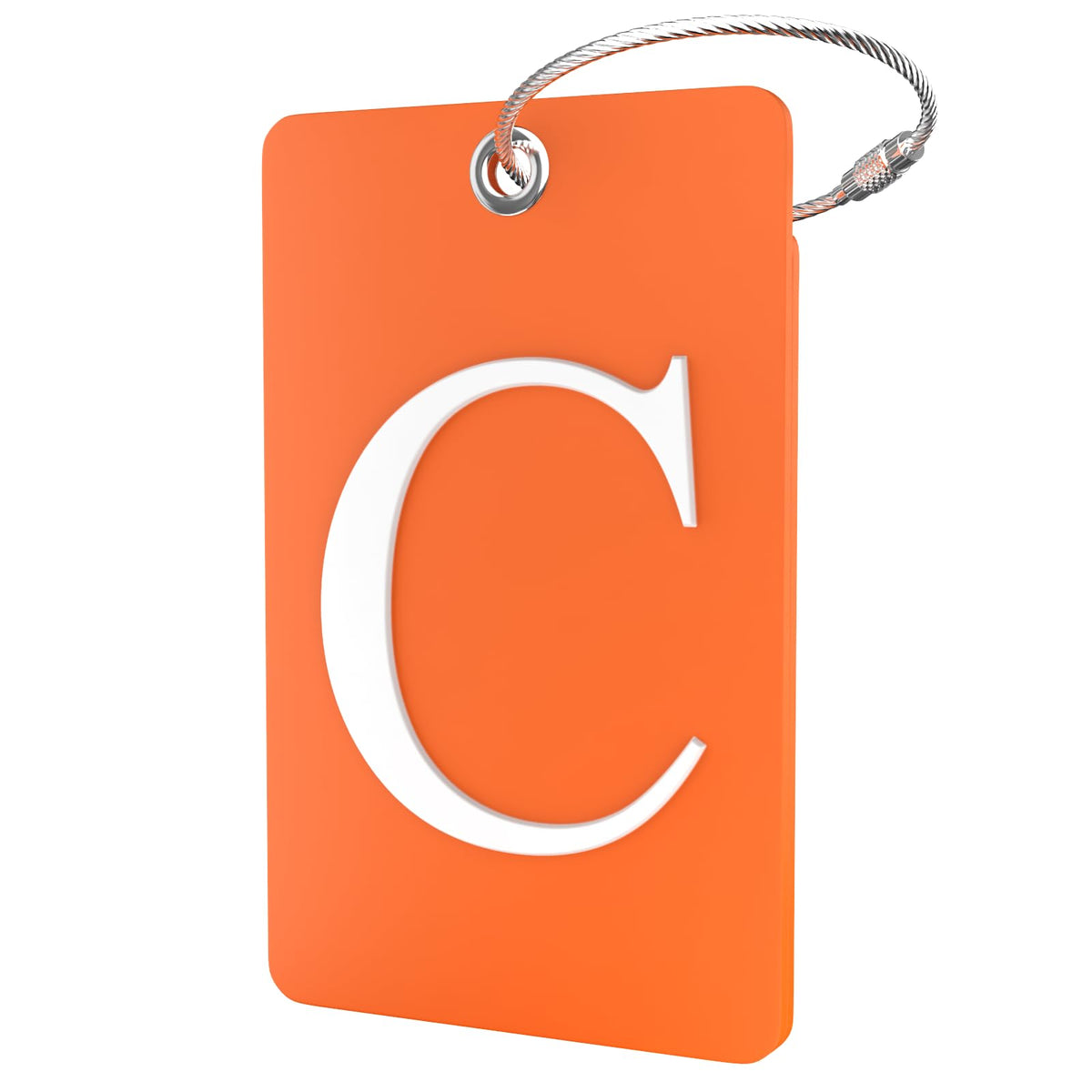 Shacke Luggage Tag for Suitcases – Initial Letter L, Bendable (Green)
