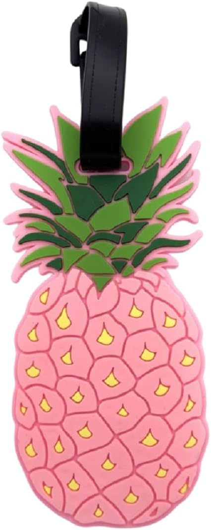 Cute Pink Pineapple Silicone Luggage Tag Travel Suitcase Bag Identifiers