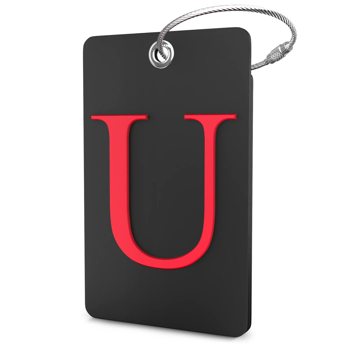 Shacke Luggage Tag for Suitcases – Initial Letter L, Bendable (Green)