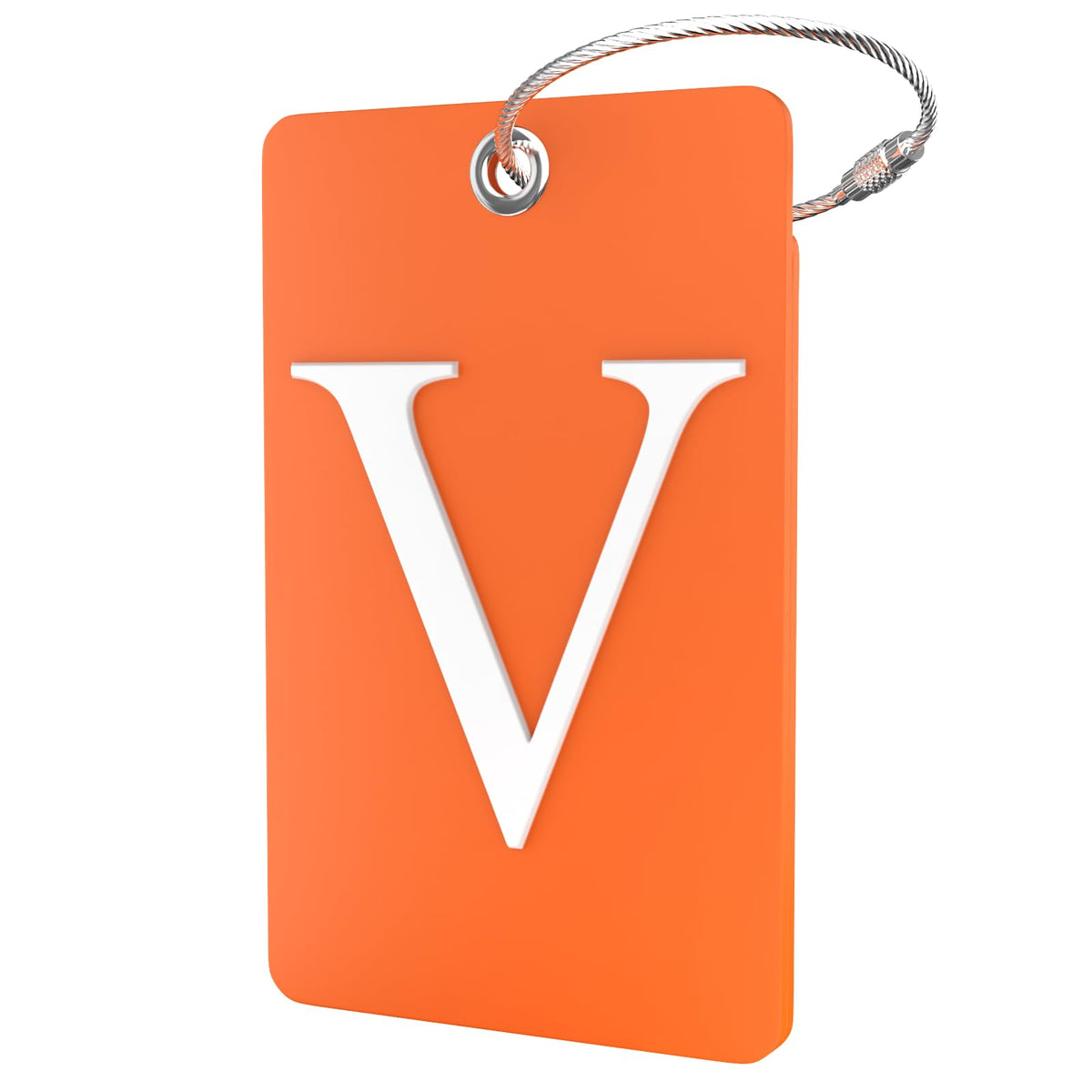Shacke Luggage Tag for Suitcases – Initial Letter L, Bendable (Green)
