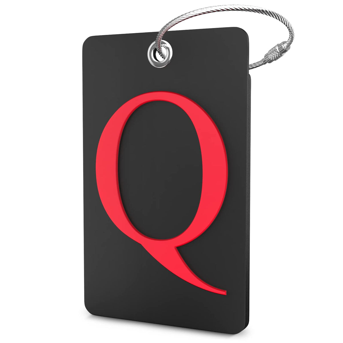 Shacke Luggage Tag for Suitcases – Initial Letter L, Bendable (Green)