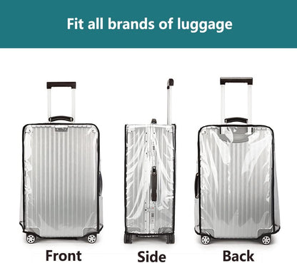 3 Pieces Clear PVC Suitcase Cover Luggage Cover Suitcase Cover Set for 3 Luggage Covers for Suitcase (20-24-28Inch)