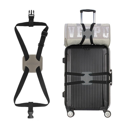 Luggage Bungee Luggage Straps for suitcases，Bag Bungee for Luggage，Adjustable Size Luggage Straps and Elastic Travel Accessories- 2 Pack (Black-2)