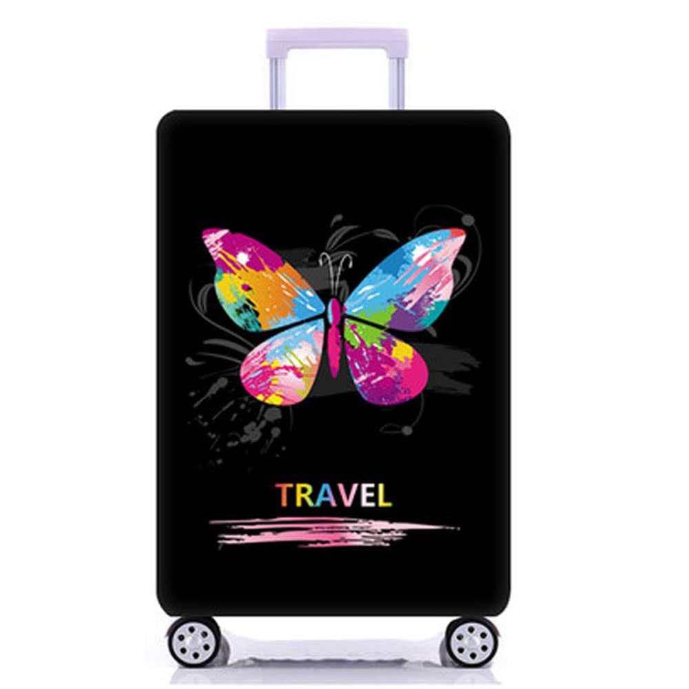 MosaiRudo Thicker Luggage Cover Elastic Suitcase Cover Protector Fits 18-32 Inch Suitcase Travel Accessories (World Map, M)