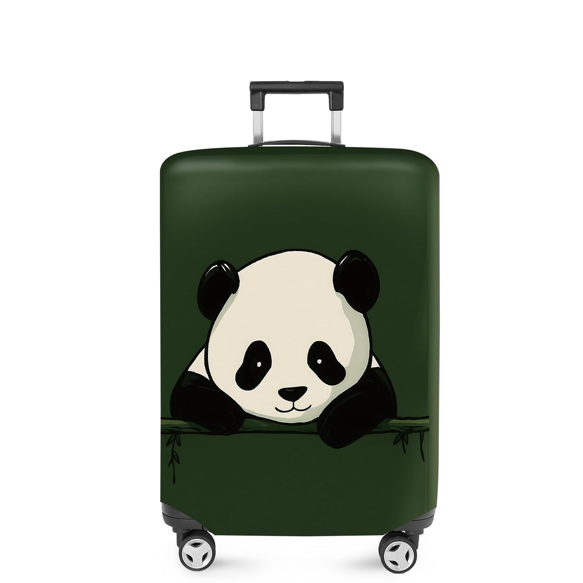 ANNA QUEEN Panda Family Luggage Cover, Cute Panda Design Suitcase Protector, Stretchable Washable Travel Sleeve for 28-30 Inch Luggage