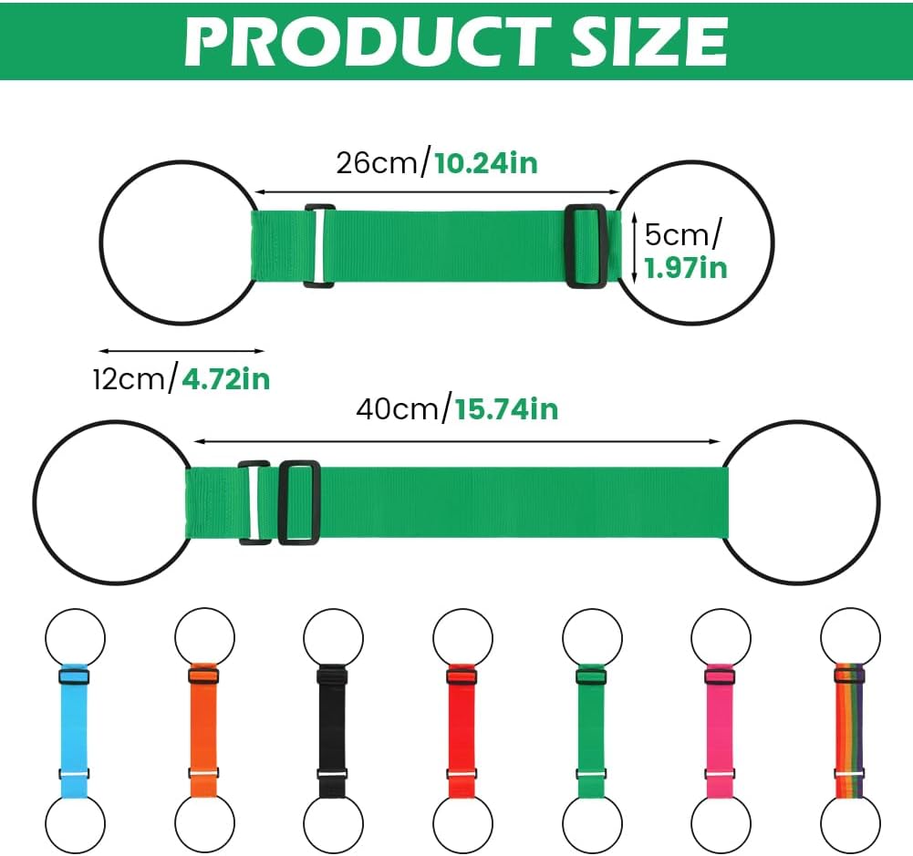 7 Pack Multi Use Adjustable Luggage Connector Straps, Strong Sturdy Elastic Durable Straps,Waterproof Hands-Free Travel Essential for Multiple Suitcases, Secure Stacking, Add-a-Bag