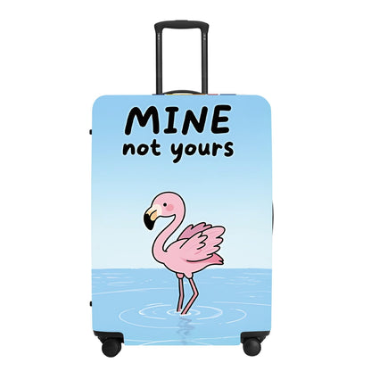 Cute Penguin "Mine" Luggage Cover Set, Cartoon Animal Print Waterproof Suitcase Protector, Travel Accessories