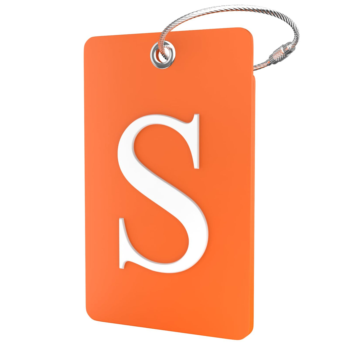 Shacke Luggage Tag for Suitcases – Initial Letter L, Bendable (Green)