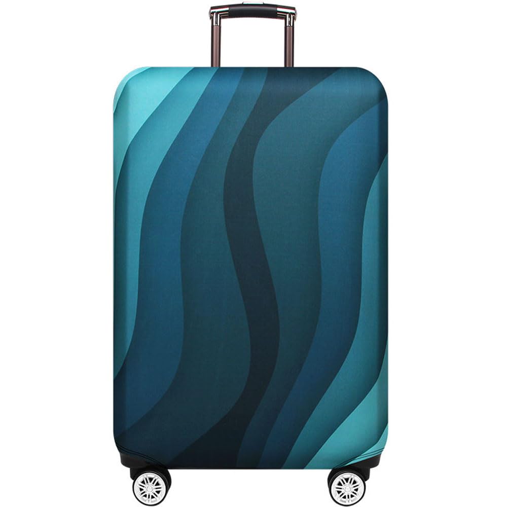 MosaiRudo Thicker Luggage Cover Elastic Suitcase Cover Protector Fits 18-32 Inch Suitcase Travel Accessories (World Map, M)