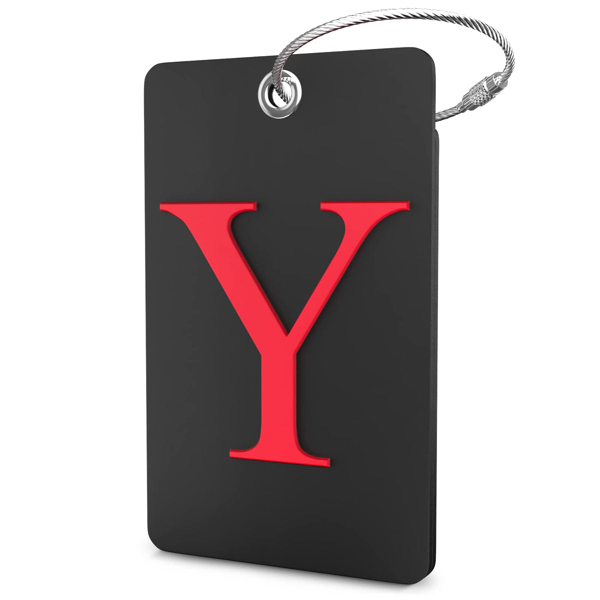 Shacke Luggage Tag for Suitcases – Initial Letter L, Bendable (Green)