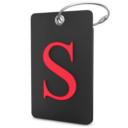 Shacke Luggage Tag for Suitcases – Initial Letter L, Bendable (Green)