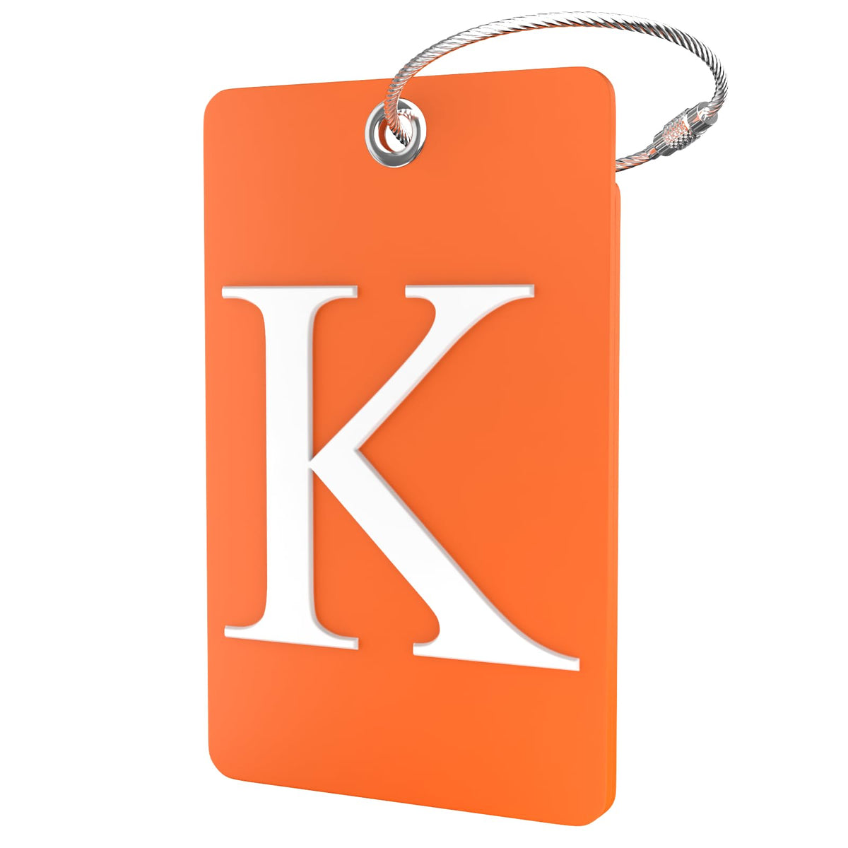 Shacke Luggage Tag for Suitcases – Initial Letter L, Bendable (Green)