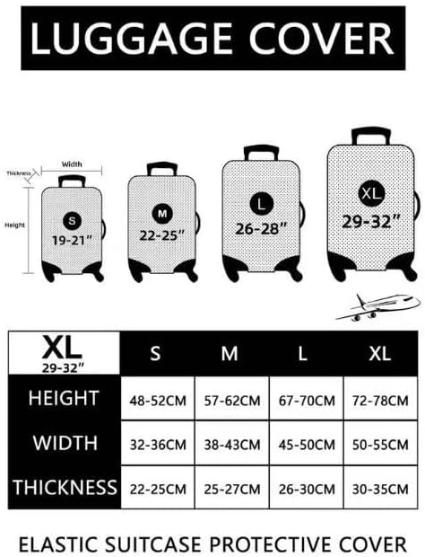 Ocean Sea Turtle Luggage Cover Washable Suitcase Protector, Turtle Theme Party Luggage Tag Travel Birthday Gifts For Men Women (XL 29-32 Inch Luggage)