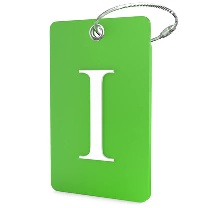 Shacke Luggage Tag for Suitcases – Initial Letter L, Bendable (Green)