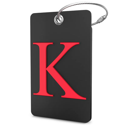 Shacke Luggage Tag for Suitcases – Initial Letter L, Bendable (Green)