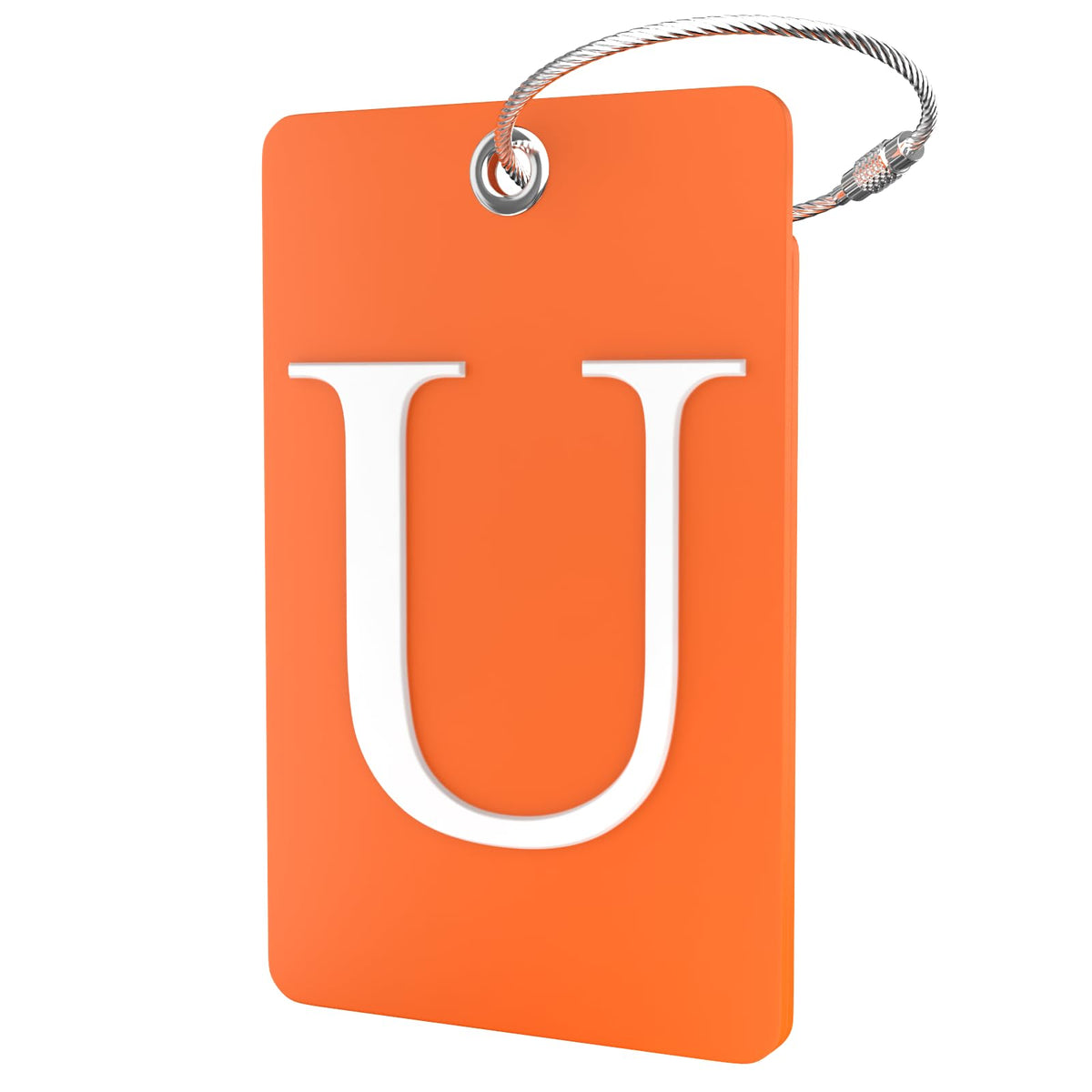 Shacke Luggage Tag for Suitcases – Initial Letter L, Bendable (Green)