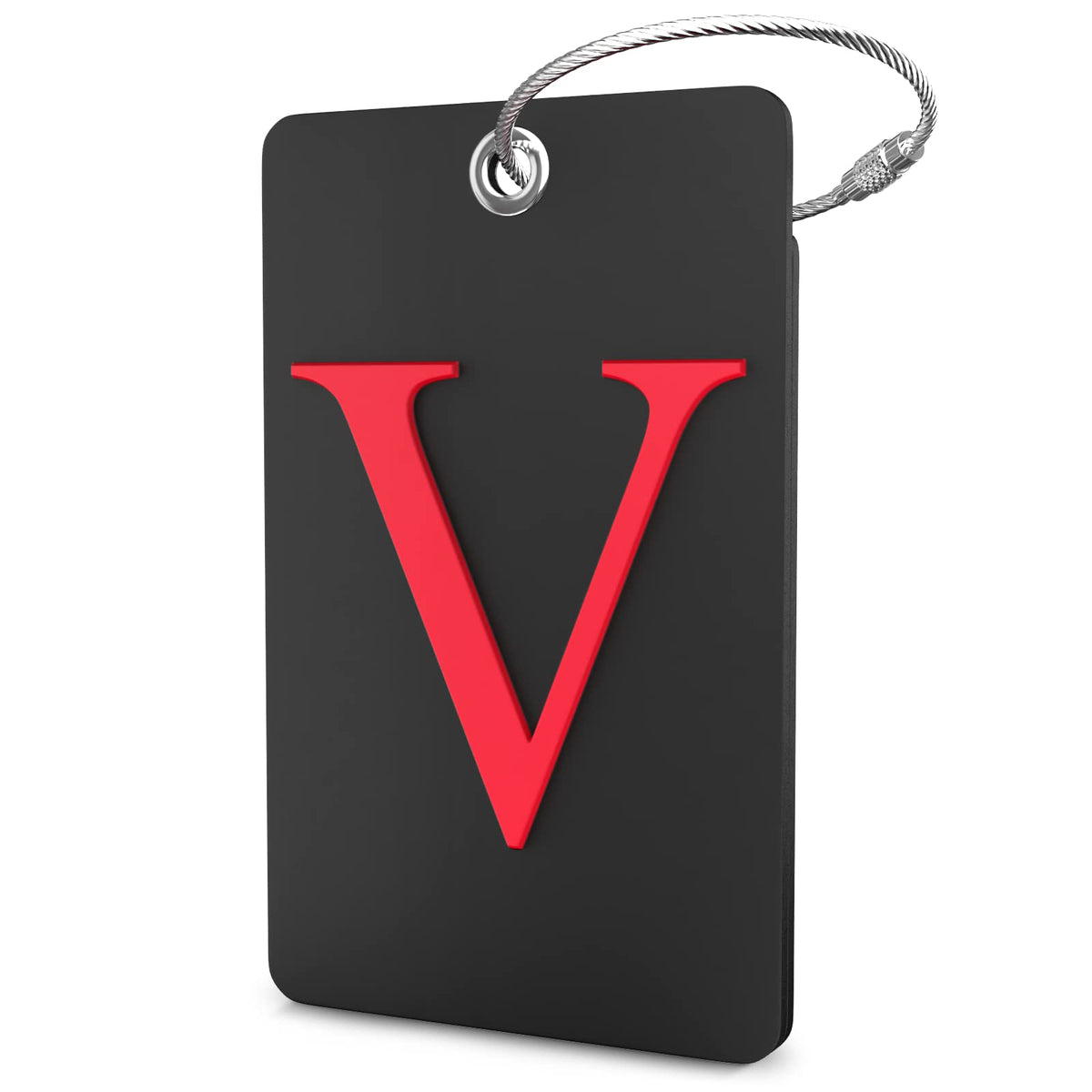 Shacke Luggage Tag for Suitcases – Initial Letter L, Bendable (Green)