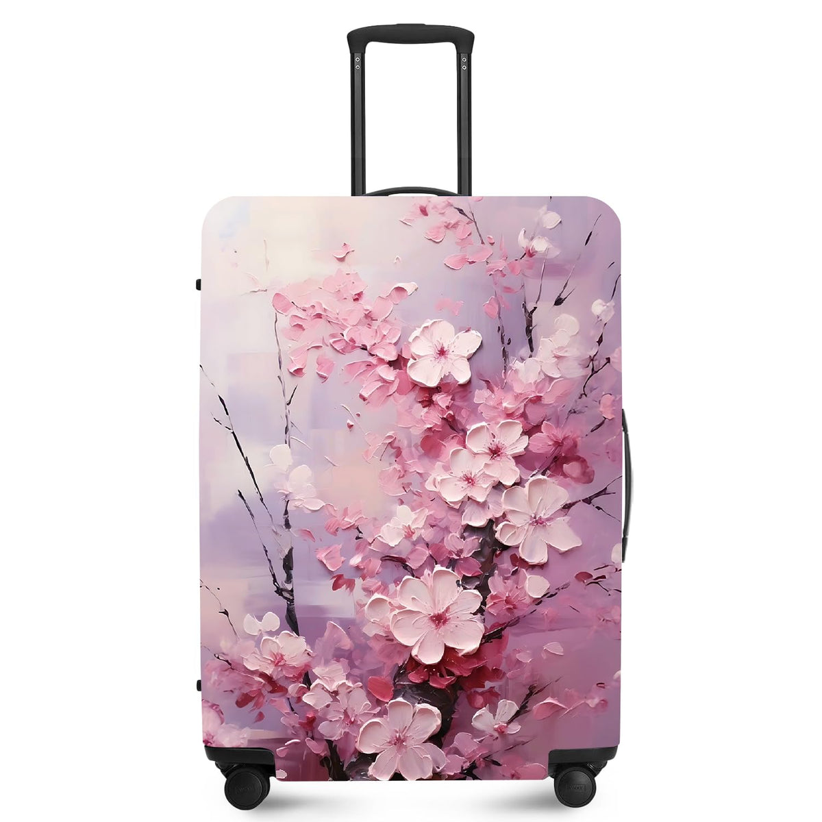 FOREVER QUEEN Blue Gold Luxury Marble Luggage Cover Suitcase Protector Suitcase Cover Anti-Scratch,Stretchable Bag Cover Washable Durable Polyester