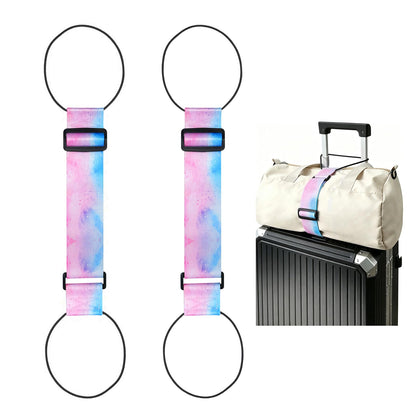 2 Pack Multi Use Strong Adjustable Luggage Connector Straps for Suitcases