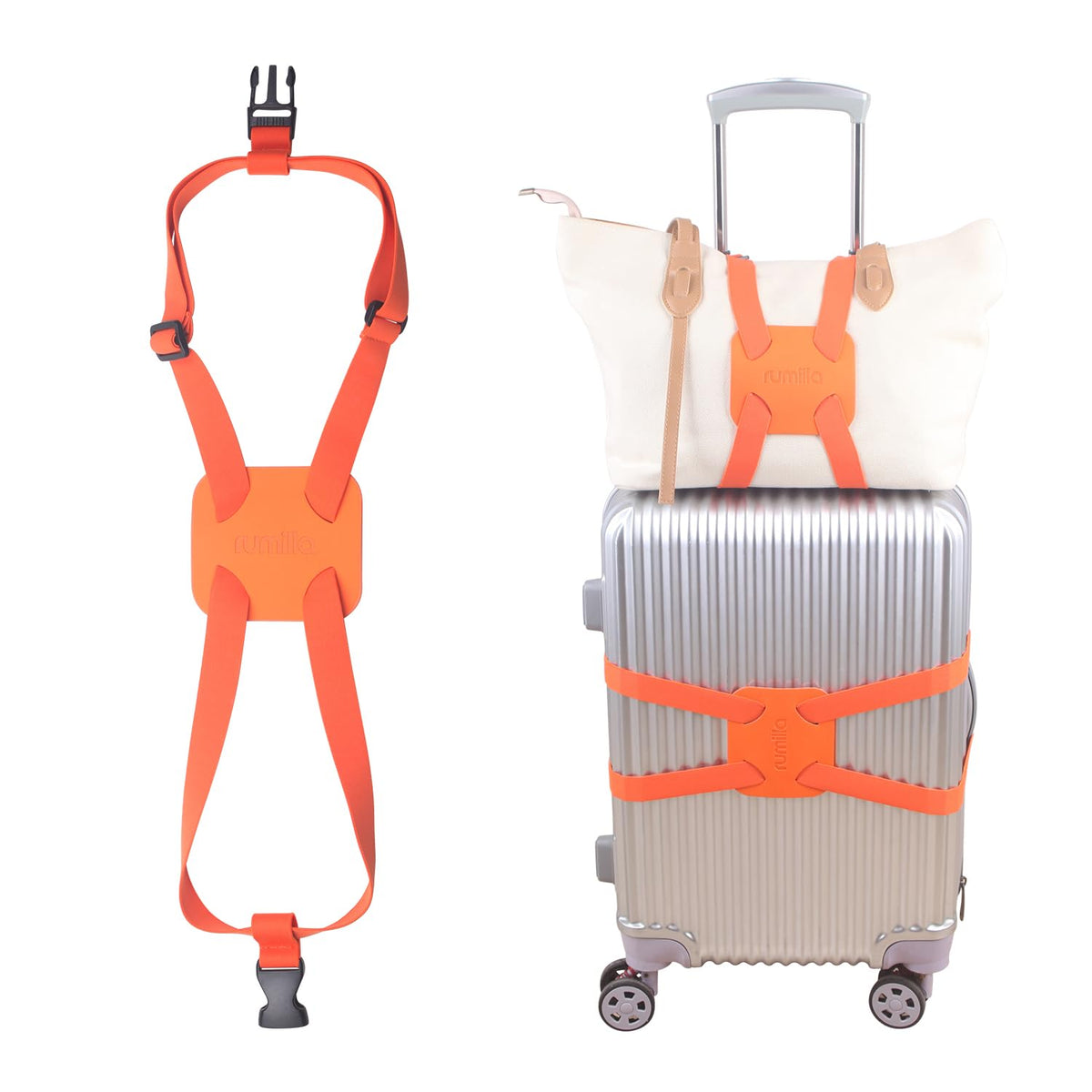 Luggage Bungee Strap for Suitcases - Add a Bag, Travel Bag Bungee Belt - Pink Luggage Strap (1PCS)