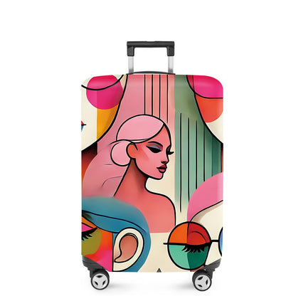 ANNA QUEEN Panda Family Luggage Cover, Cute Panda Design Suitcase Protector, Stretchable Washable Travel Sleeve for 28-30 Inch Luggage