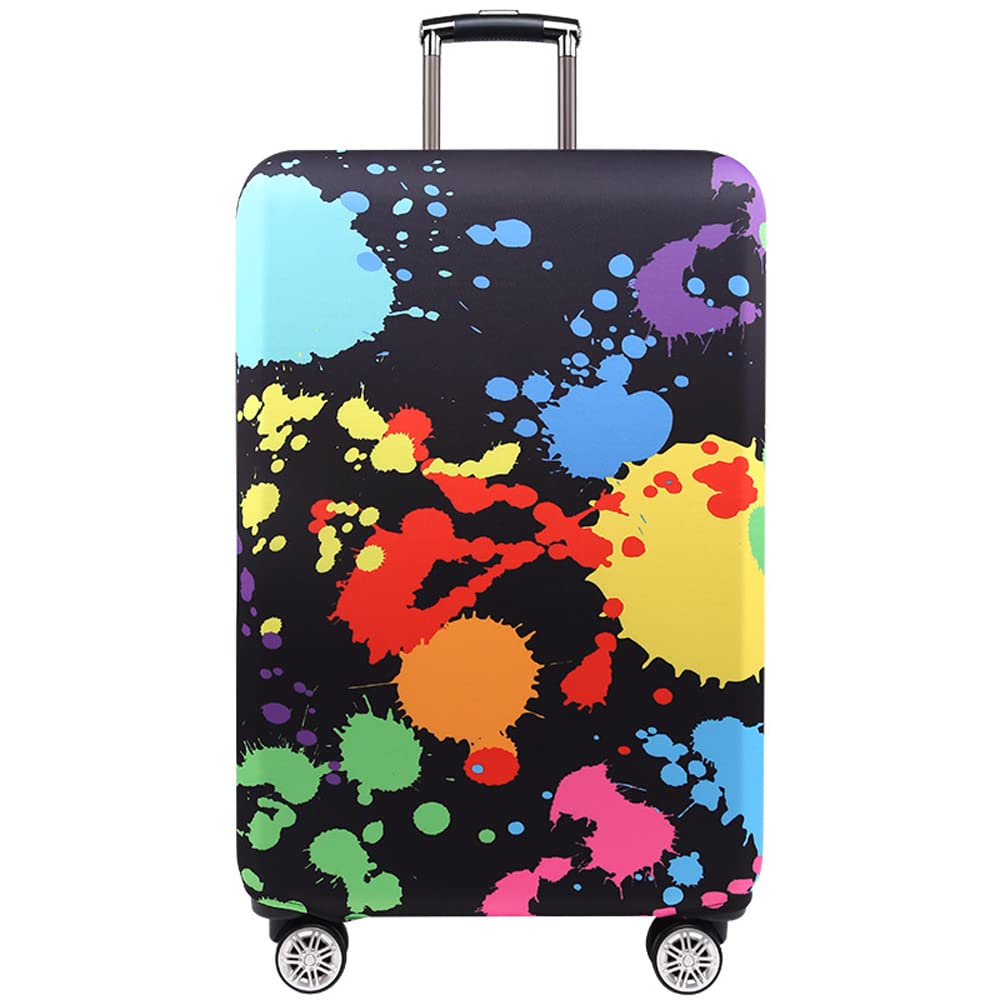 MosaiRudo Thicker Luggage Cover Elastic Suitcase Cover Protector Fits 18-32 Inch Suitcase Travel Accessories (World Map, M)