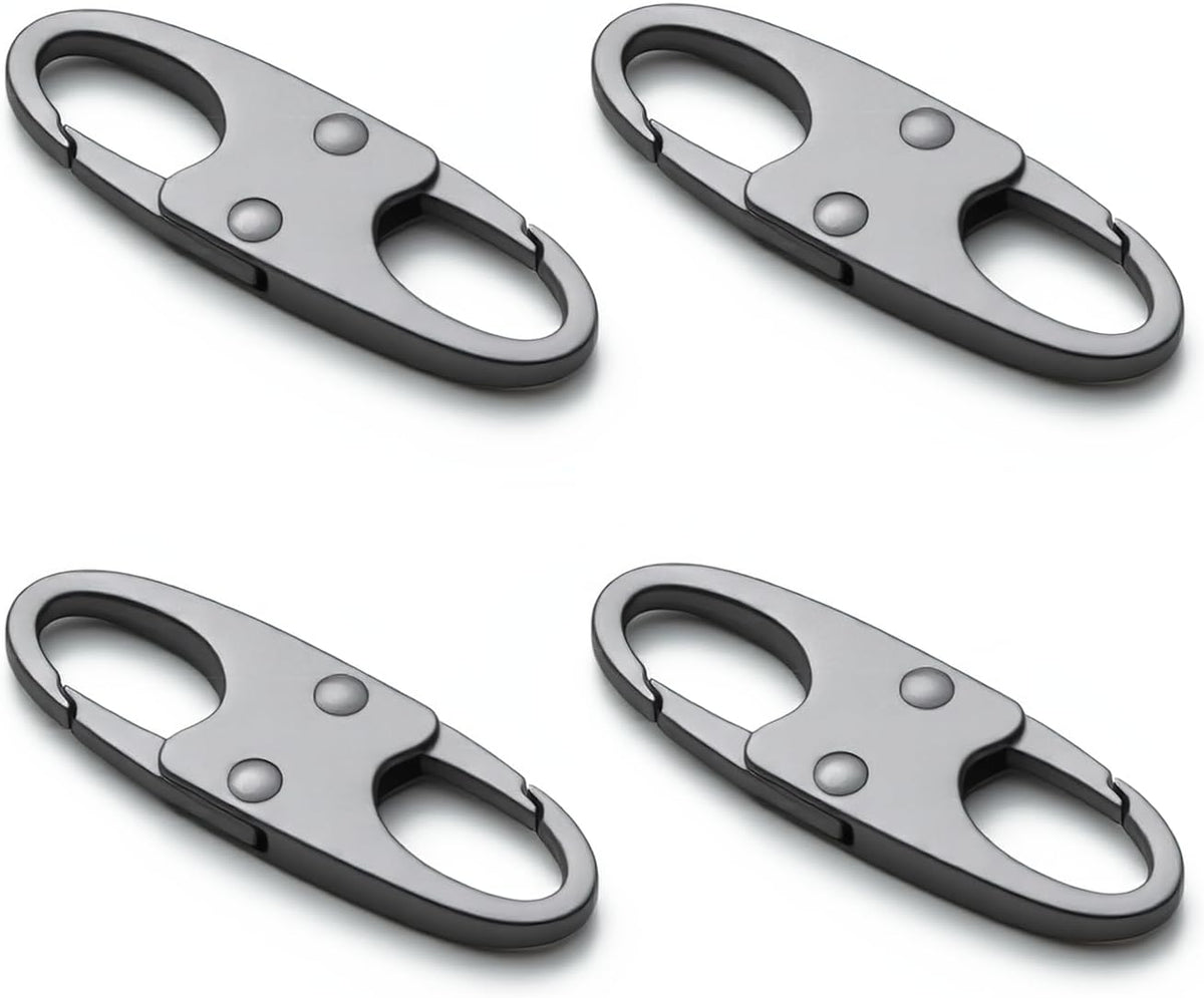 zelin Anti Theft Zipper Clips, Travel Essentials, Carabiner, 4Pcs Grey
