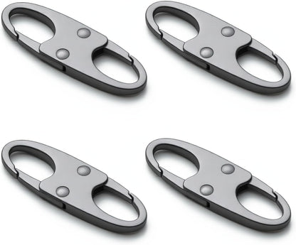 zelin Anti Theft Zipper Clips, Travel Essentials, Carabiner, 4Pcs Grey