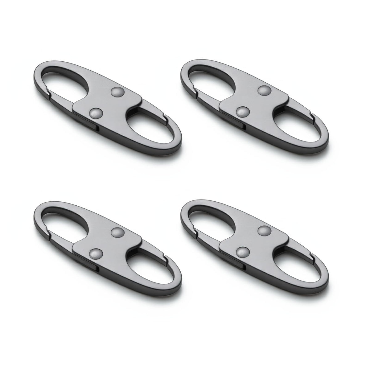 zelin Anti Theft Zipper Clips, Travel Essentials, Carabiner, 4Pcs Grey