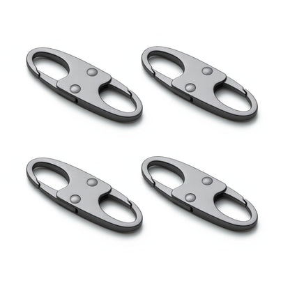 zelin Anti Theft Zipper Clips, Travel Essentials, Carabiner, 4Pcs Grey