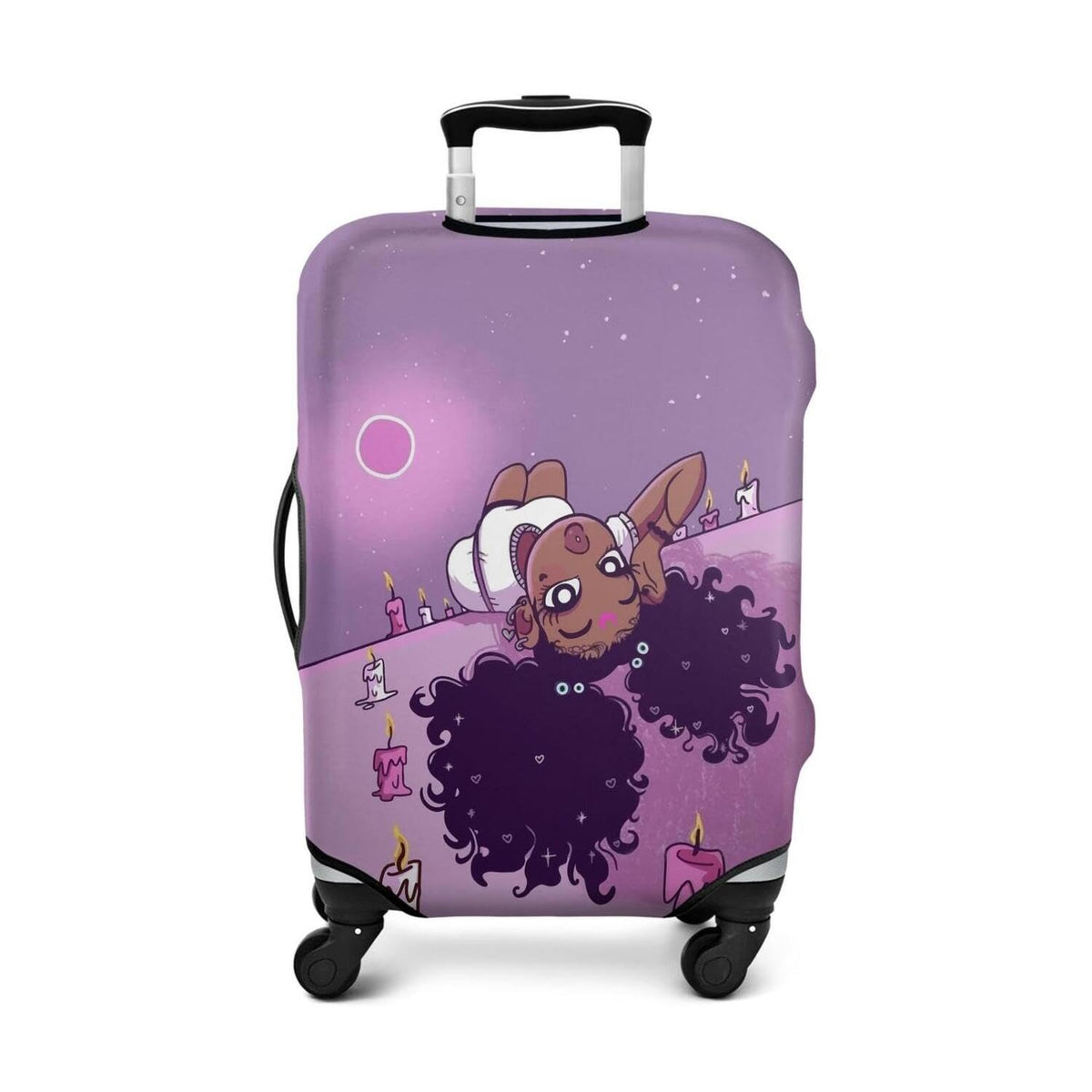 Fashion Accessory Travel Luggage Cover Fashion Girl Perfume and Lipstick and Heels Travel Suitcase Cover Anti-scratch Suitcase cover Fits 18-20 Inch