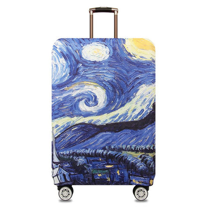 MosaiRudo Thicker Luggage Cover Elastic Suitcase Cover Protector Fits 18-32 Inch Suitcase Travel Accessories (World Map, M)