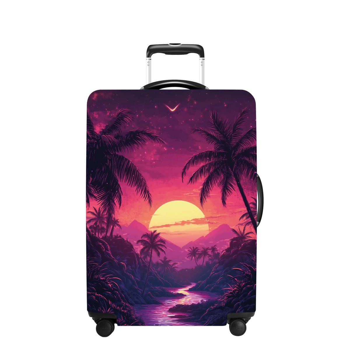 Pink Butterfly Luggage Cover Washable Suitcase Protector Anti-scratch Suitcase cover Fits 32-34 Inch Luggage XL