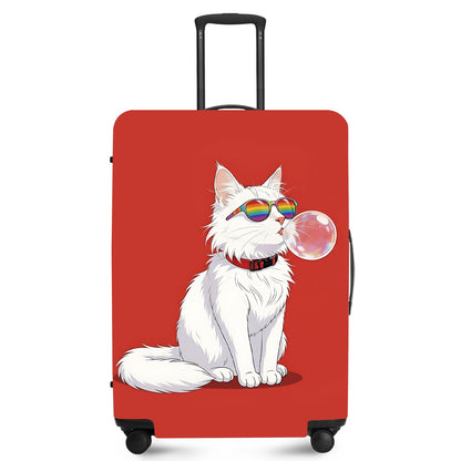FOREVER QUEEN Blue Gold Luxury Marble Luggage Cover Suitcase Protector Suitcase Cover Anti-Scratch,Stretchable Bag Cover Washable Durable Polyester