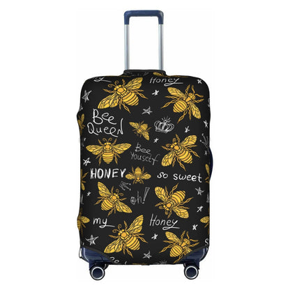 Tropical Beach Palm Tree Luggage Cover, Washable Elastic Baggage Protector, Anti-scratch Double-sided Zipper Closure for 25-28 Inch Wheeled Suitcase