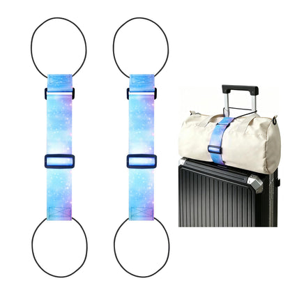2 Pack Multi Use Strong Adjustable Luggage Connector Straps for Suitcases