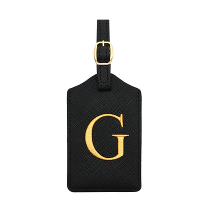 Luggage Tag PU Leather for Suitcase Baggage Handbag Travel Bag Label Suitcase Tag Label Tag w. Name Card & Privacy Cover (B)