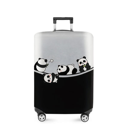 ANNA QUEEN Panda Family Luggage Cover, Cute Panda Design Suitcase Protector, Stretchable Washable Travel Sleeve for 28-30 Inch Luggage