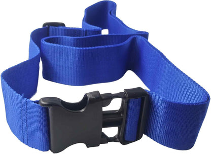 4 Pack Blue Luggage Straps, Adjustable Travel Belt for Suitcases, Secure Buckle Suitcase Accessories