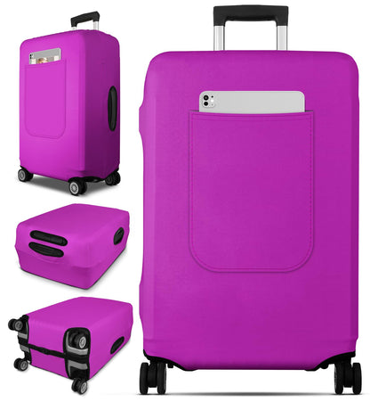 Slohif Luggage Cover for Suitcase Tsa Approved Protector - Luggage Sleeve Suit Case Cover Travel Stretch Large Baggage Case Protective Washable Fit 21-23 Inch Brown