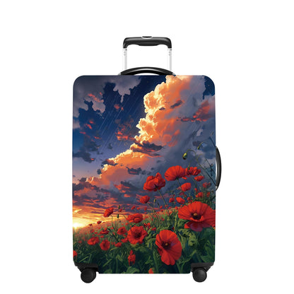 Pink Butterfly Luggage Cover Washable Suitcase Protector Anti-scratch Suitcase cover Fits 32-34 Inch Luggage XL