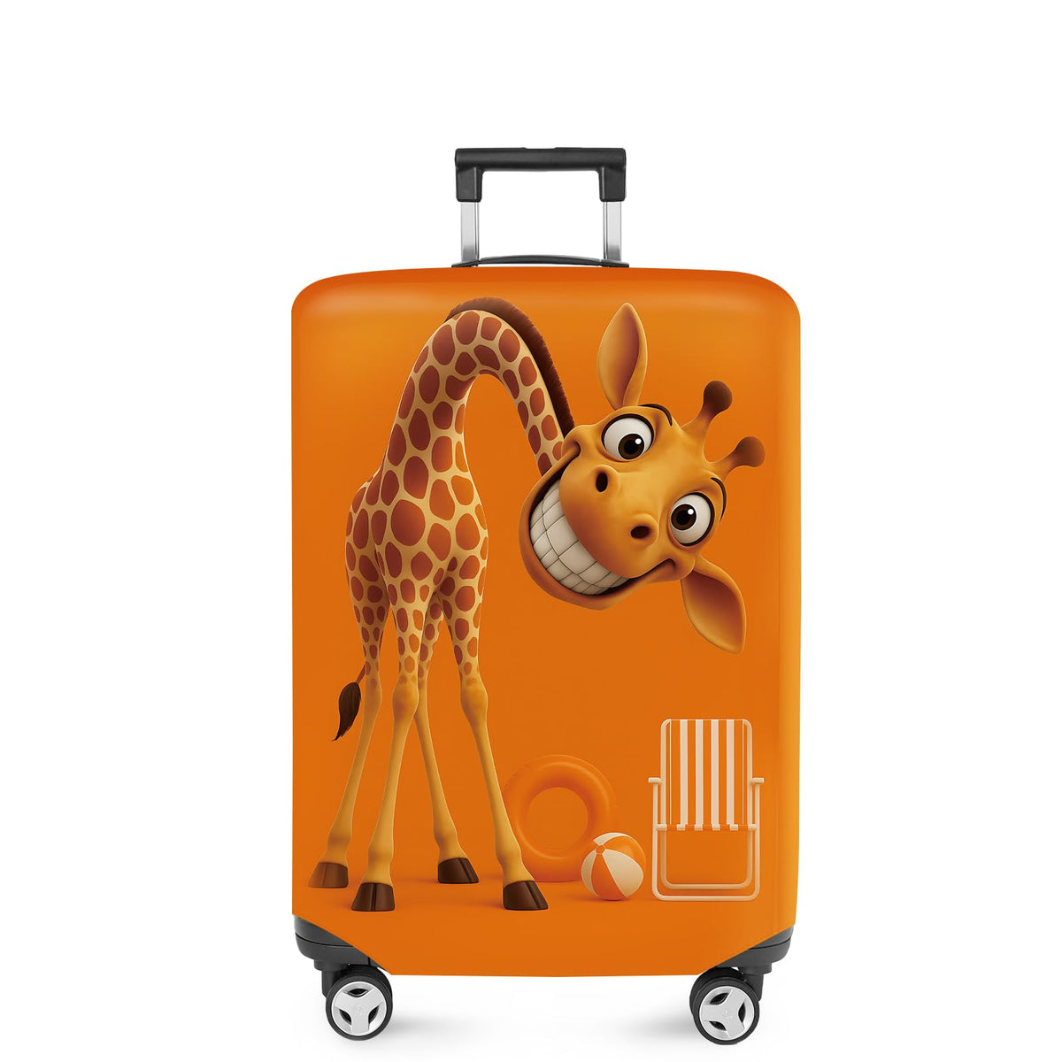 ANNA QUEEN Panda Family Luggage Cover, Cute Panda Design Suitcase Protector, Stretchable Washable Travel Sleeve for 28-30 Inch Luggage