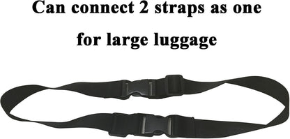 2pcs Travel Luggage Straps for Suitcases, Two Add a Bag Travel Luggage Adjustable Buckle Belt Travel Accessories Connector Attachment - Connect Your 3 luggages