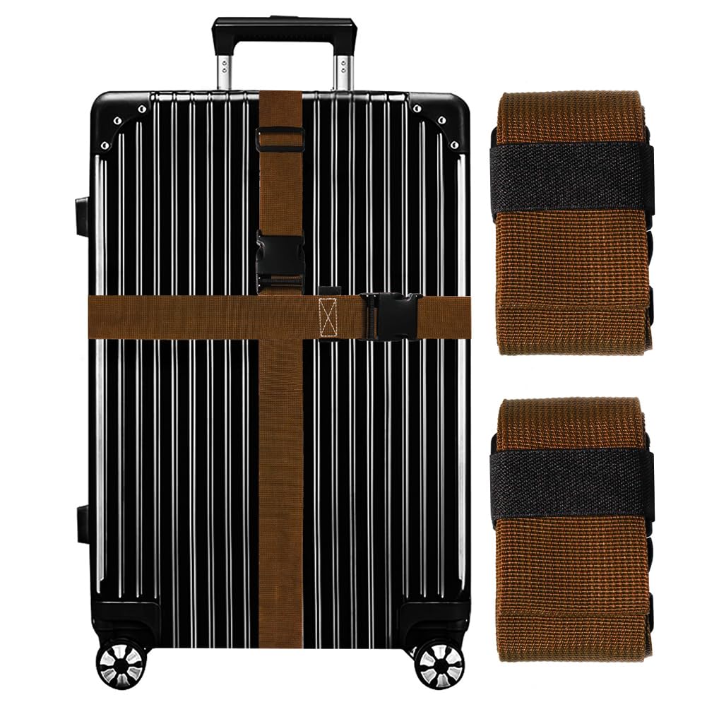 Luggage Straps for Suitcases TSA Approved-2 Pack Bright Personalized Luggage Belt Strap for Suitcase/Carry On Bag Luggage Accessories for Travel (Gradient)
