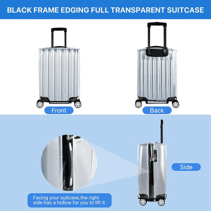 4 Pieces Clear Luggage Cover for Suitcase, Waterproof PVC Luggage Cover Protector, Anti-scratch Suitcase Protective Cover for Travel (20", 22", 24", 28")