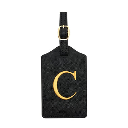 Luggage Tag PU Leather for Suitcase Baggage Handbag Travel Bag Label Suitcase Tag Label Tag w. Name Card & Privacy Cover (B)