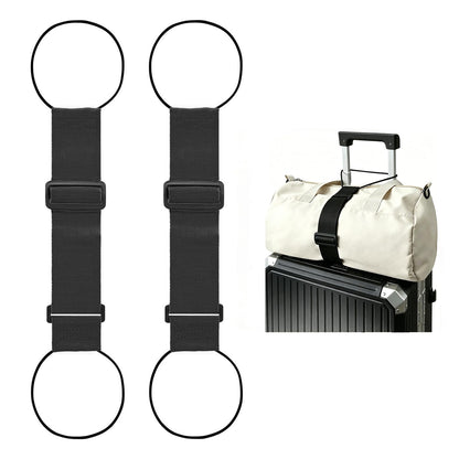 2 Pack Multi Use Strong Adjustable Luggage Connector Straps for Suitcases